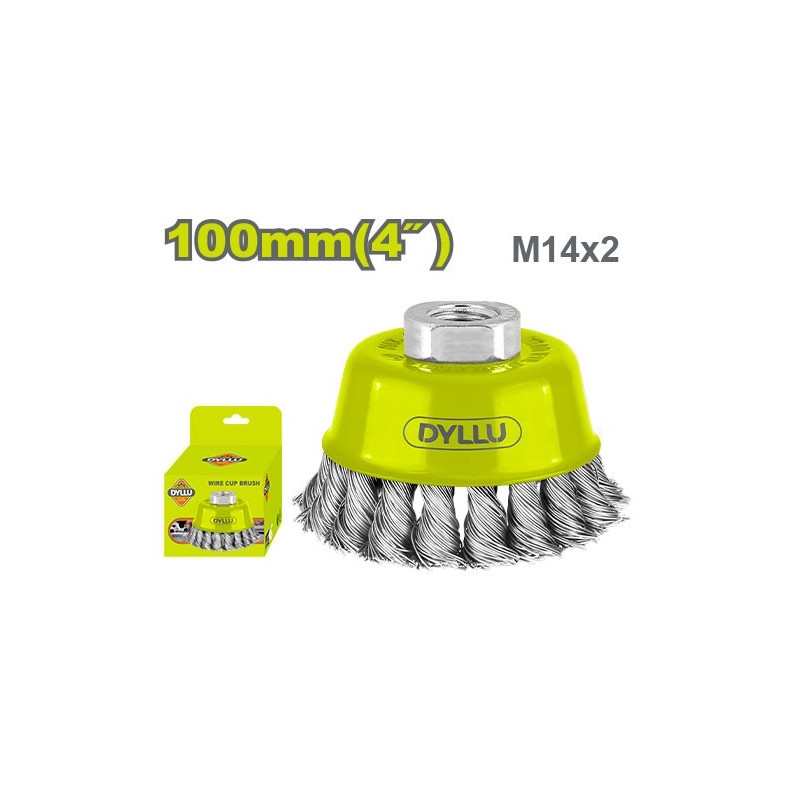 Щетка металлическая для шлифования  M14 D 100мм DYLLU DTCE2402