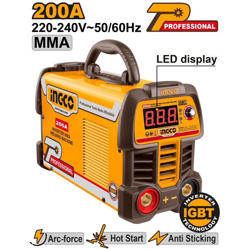 Сварочный аппарат 200A INGCO ING-MMA20069