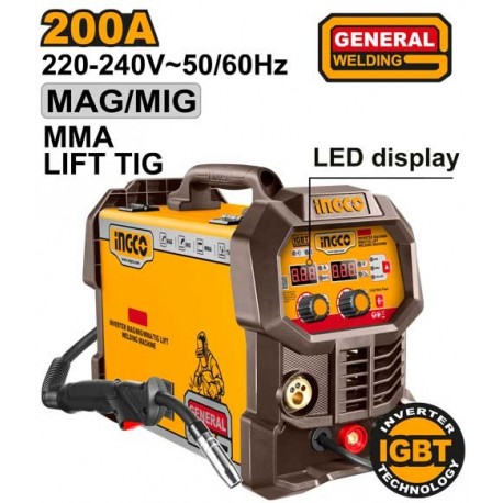 Сварочный аппарат 200A INGCO ING-MGT20058