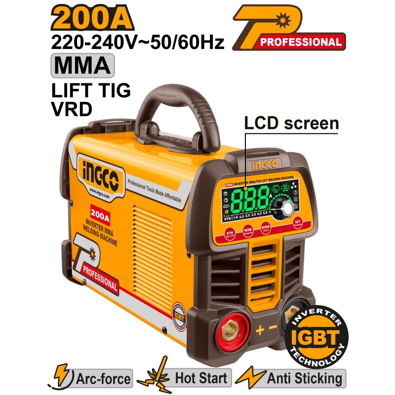 Сварочный аппарат 200A INGCO ING-MMA200691