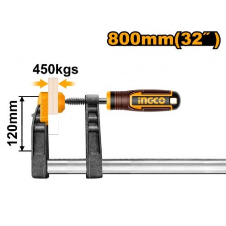 Струбцина столярная 120х800мм INDUSTRIAL INGCO HFC021203