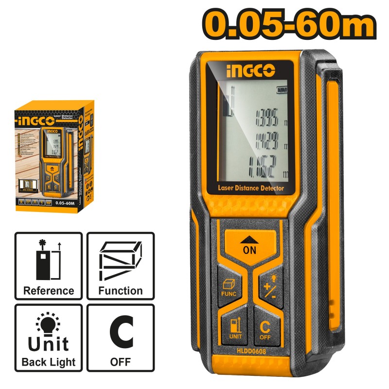 Дальномер лазерный 60м INGCO HLDD0608