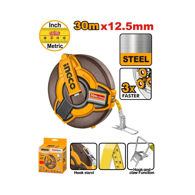Рулетка 30м INGCO HSMT0830