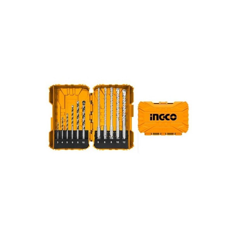 Набор сверл по бетону 11 шт. 3-12мм INGCO AKDL31101