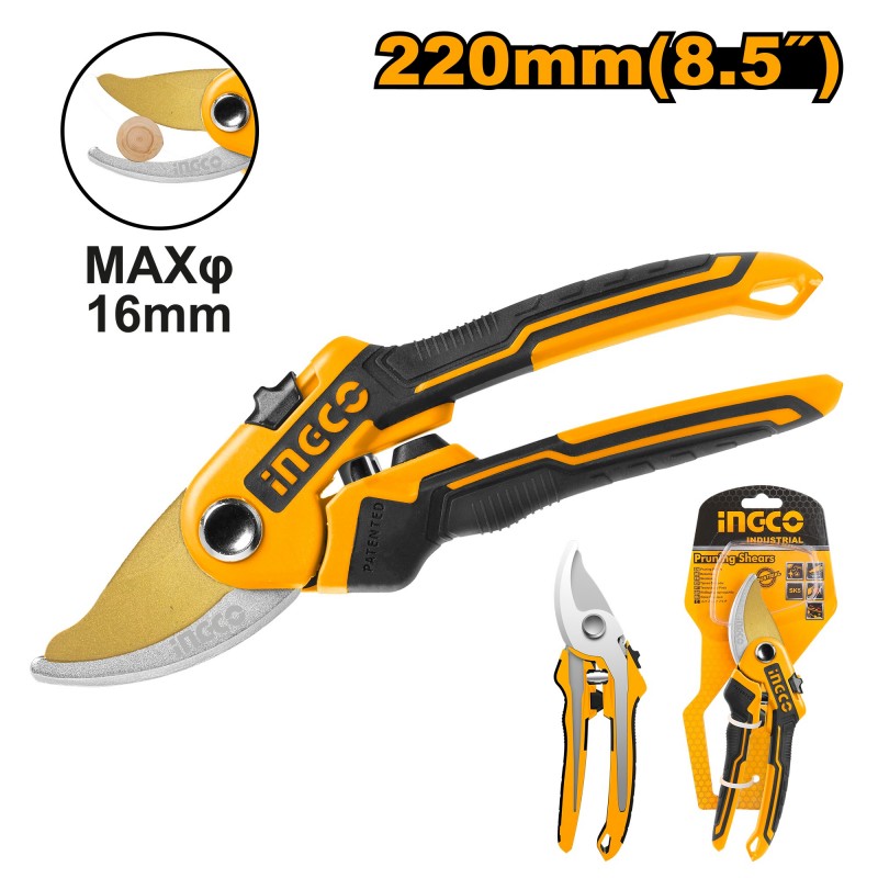 Секатор cадовый 220mm INGCO HPS0601