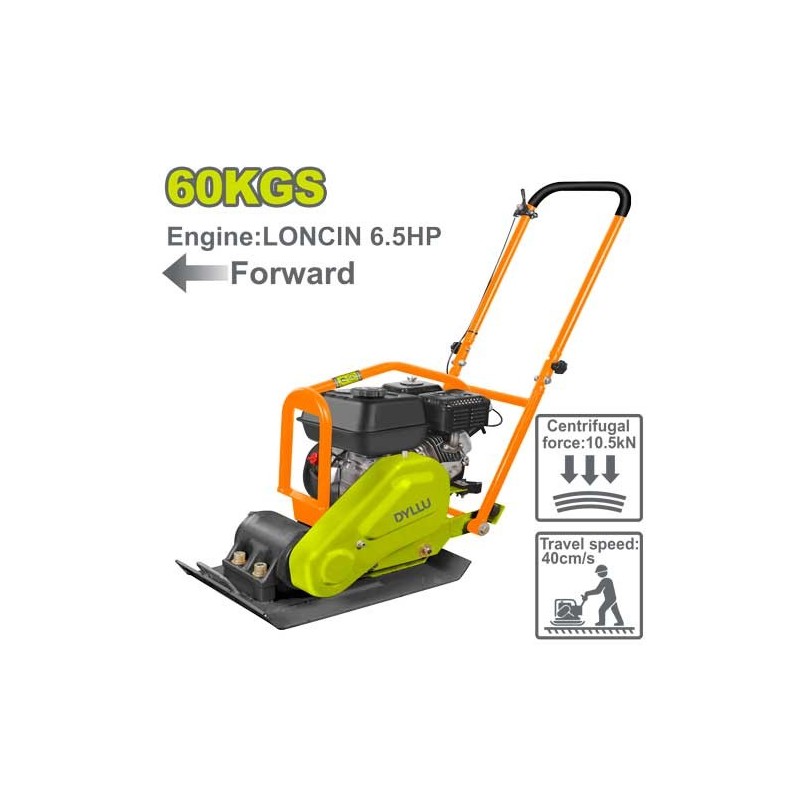 Виброплита бензиновая 6.5л.с. 60кг DYLLU DTPM2A060