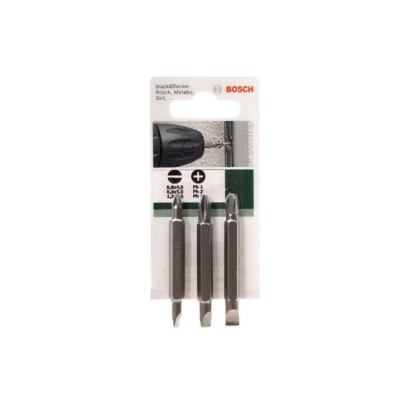 Набор бит SO. 6*4.5-S1.0*5.5/PH1-PH2/PZ1-PZ2 60mm BOSCH