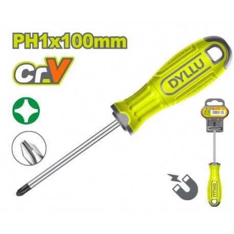 Отвертка крестовая PH1*100мм DYLLU DTSD2214
