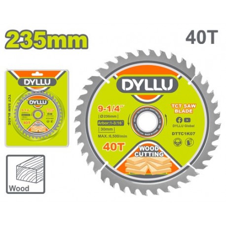 Диск по  дереву 235мм 40T DYLLU DTTC1K07