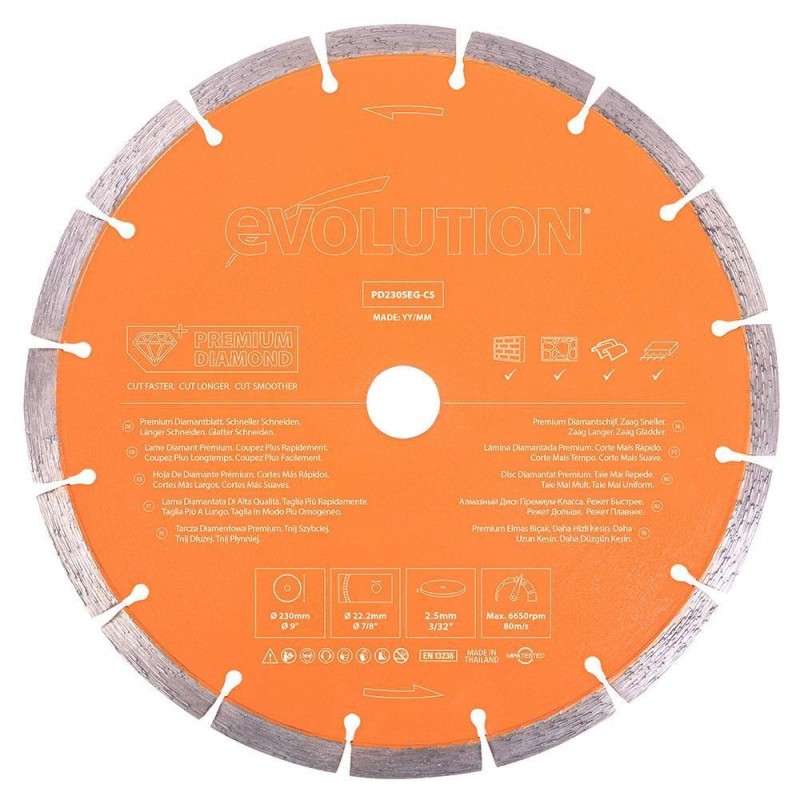 Диск по бетону 230мм Premium Diamond Evolution PD230SEG-CS