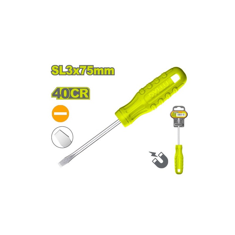 Плоская отвертка SL3*75мм DYLLU DTSD3933