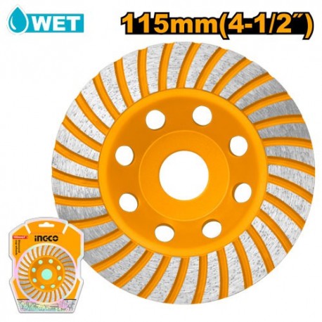 Aлмазный диск чашечный 115*22.22mm INGCO CGW011151