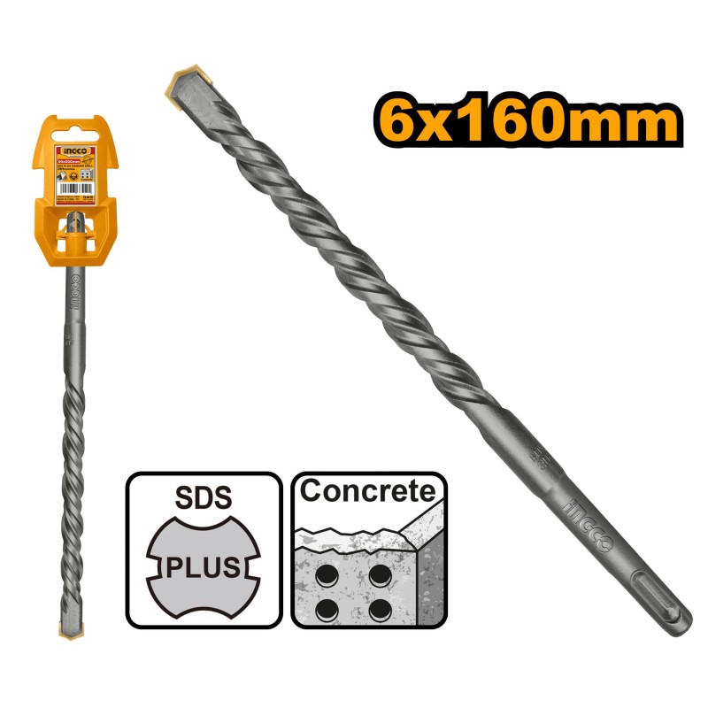 Сверло по бетонy 6х160мм SDS-Plus INGCO DBH1210602