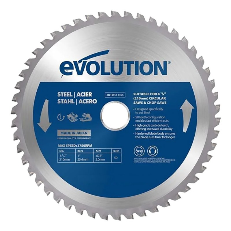 Диск по металлу Evolution 210мм M210TCT-50CS/MS