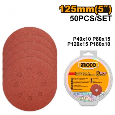 Комплект абразивной бумаги INGCO AKRS1250511