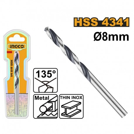 Сверло по металлу HSS 8mm INGCO DBT1200804