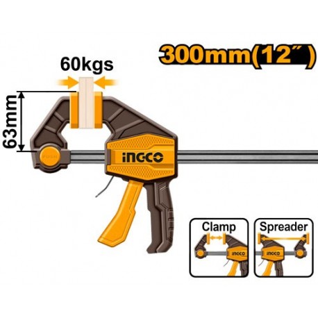 Быстрозажимная струбцина 63х300 мм INDUSTRIAL INGCO HQBC01602
