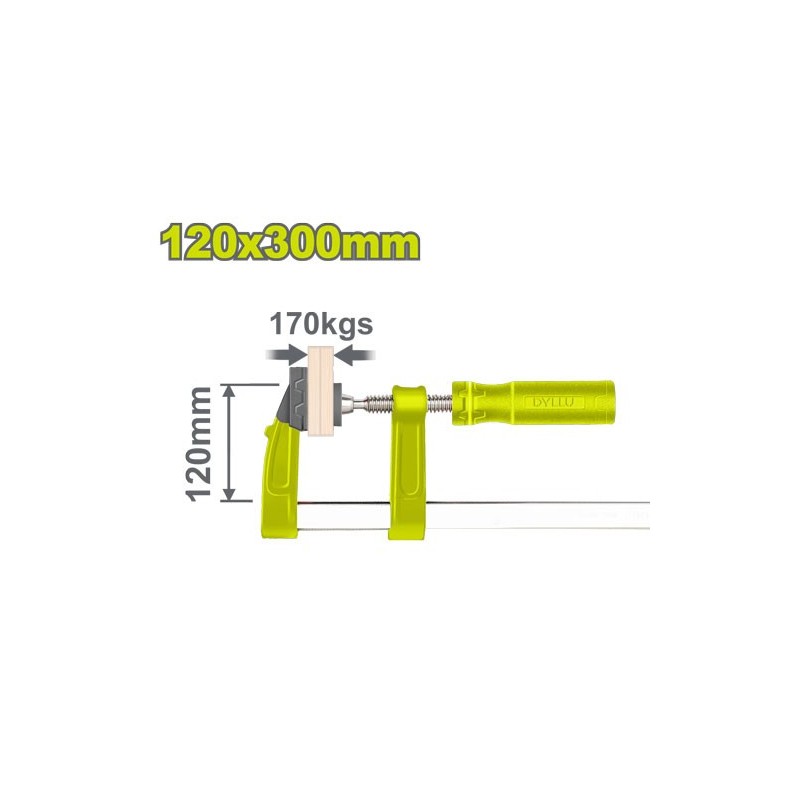 Струбцина столярная тип F 120x300мм DYLLU DTCP2121