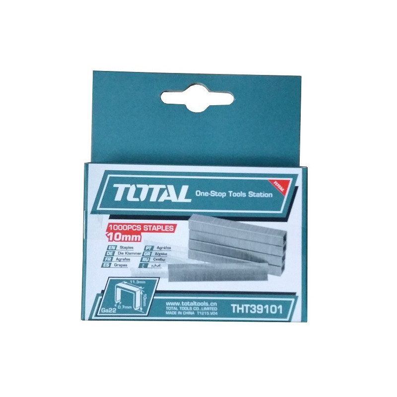 Скобы 10mm 1000 шт THT39101 TOTAL